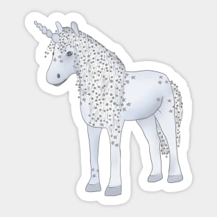 Blaues Einhorn Sticker